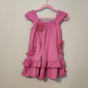 Flaw ! Naartjie sz 3 pink summer dress tulle flowers ruffles